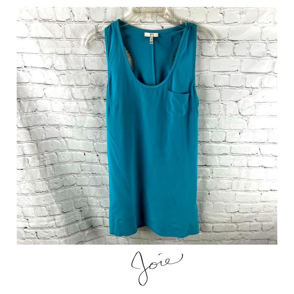 Joie Silk Teal Tunic Racer Back Tank Top